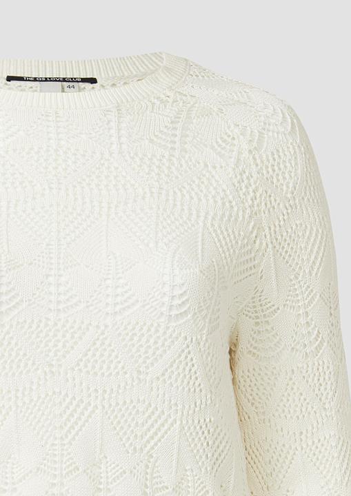 Produktbild s.Oliver Strickpullover Transparenter Baumwollpullover (44)