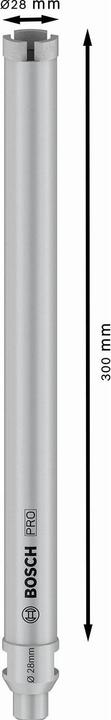 Actual product image Bosch Professional Zubehör PRO Core Cutter wet, 28 x 300 mm, G 1 1/2 inch (28 millimetres)