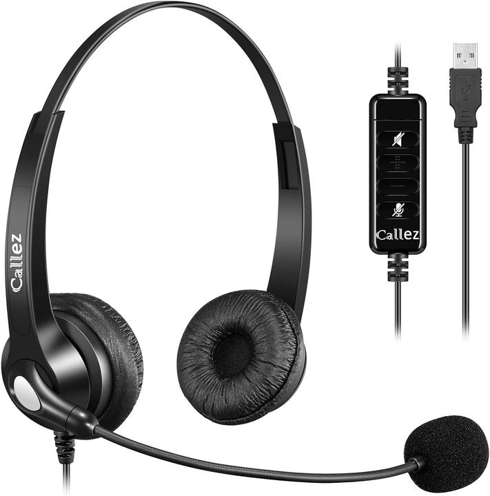 Actual product image Callez USB Headset with Microphone (Black) (Cable, USB-A, Skype)