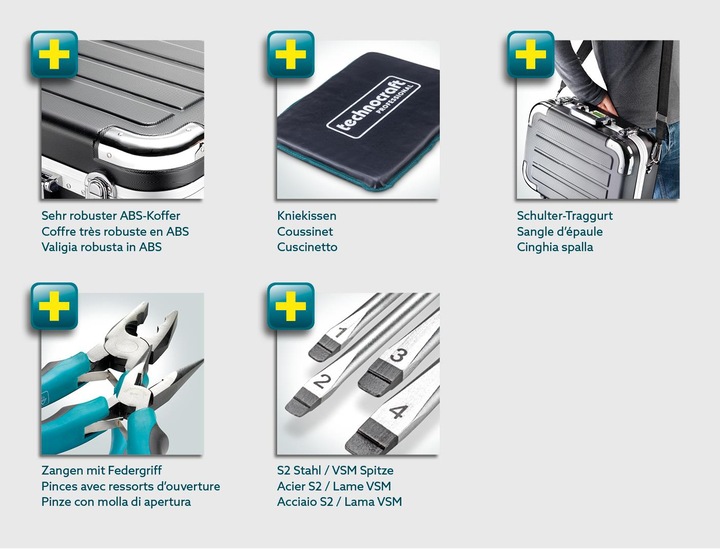 Image du produit technocraft Coffret à outils ABS PRO CHROME 152 pcs. (152 pièces)
