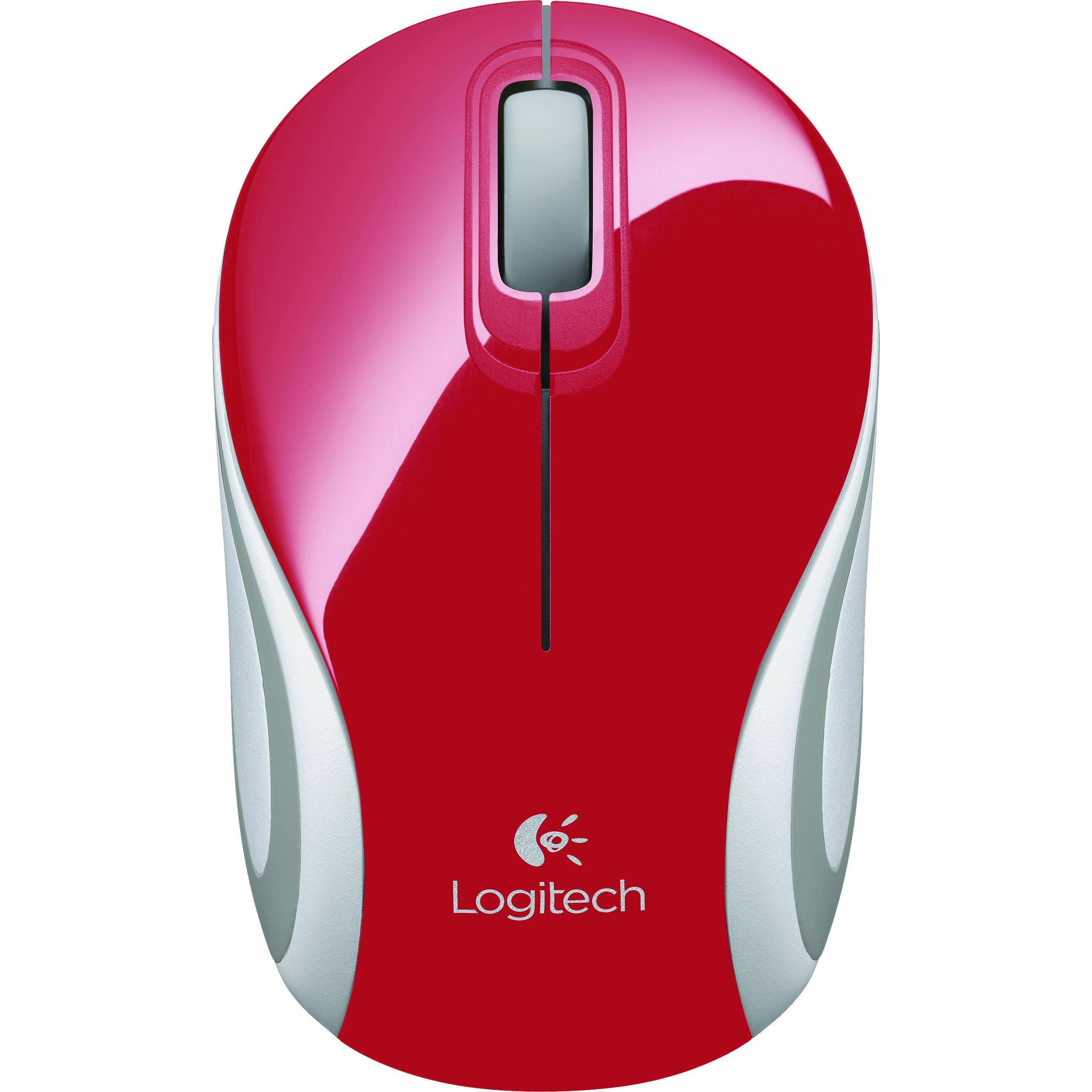 Logitech M187 (Kabellos), Maus, Rot