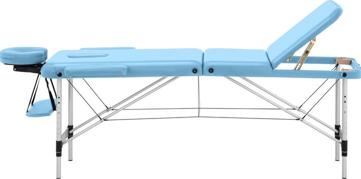 Produktbild Physa Massageliege klappbar Massagebank Massagetisch Holzrahmen 180 kg türkis