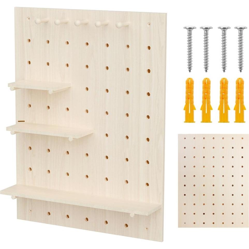 Maclean, Organizzatore a scomparti, DREWNIANA TABLICA ORGANIZER KOLOR JASNE DREWNO 60X80 CM MAX. 20 KG MC-131 WD