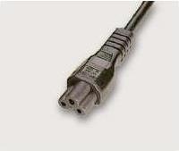 Actual product image equip 3-pin power cable for notebooks and monitors 1.8m (1.80 m)