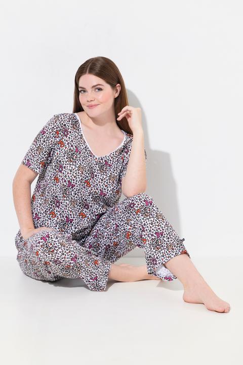 Produktbild TruYou Pyjama, Leomuster, V-Ausschnitt, Halbarm (50, 52)