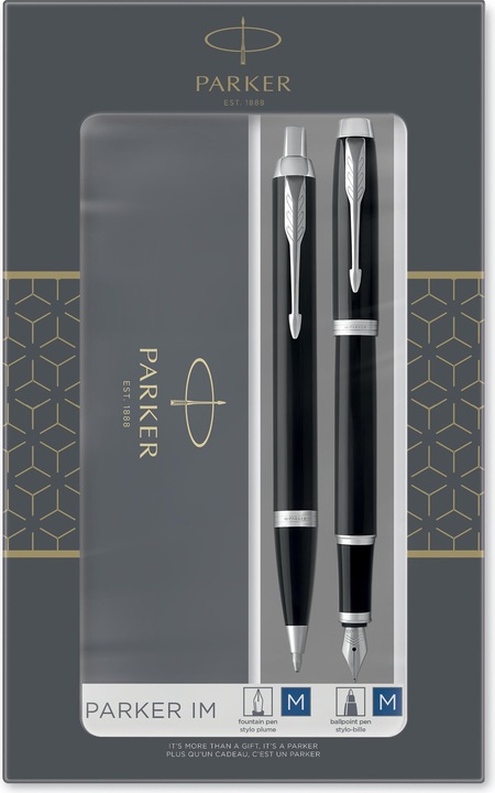 Produktbild Parker Füllfederhalter DuoSet IM C.C. Schwarz (Black, Silber, 2 x)