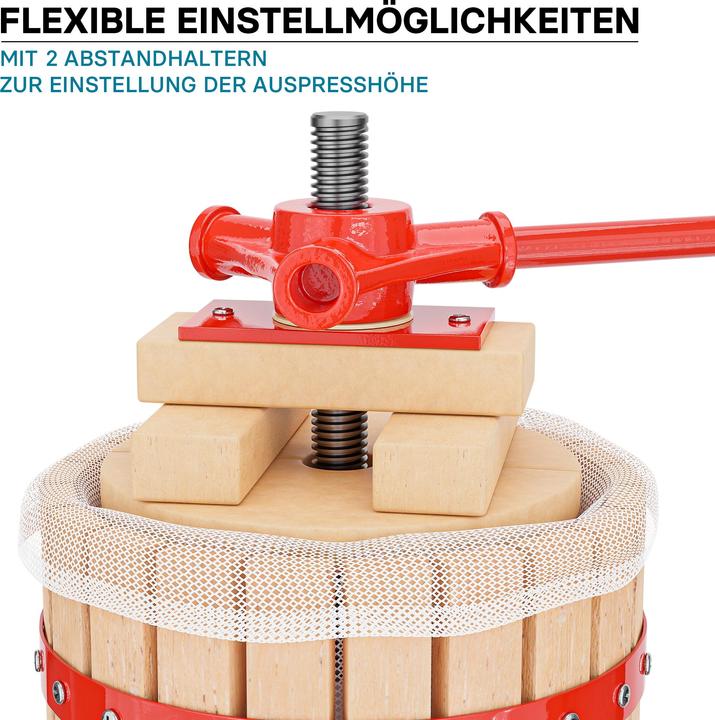 Produktbild Wiltec 18L Obstpresse Presstuch Maischepresse Weinpresse Apfelpresse Saftpresse