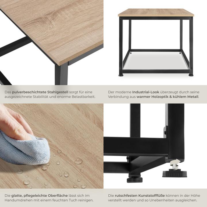 Image du produit tectake Table d’appoint Lynch 100x55x45,5cm