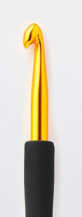 Knitpro Crochet hook with soft grip gold