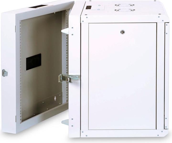 Produktbild Digitus 48,3cm 19Zoll Wandschrank mit Schwenkrahmen 12HE grau RAL7035 inkl. 8x Montageschrauben Set (12 HE, 19 Zoll Rack)