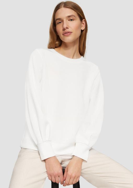 Produktbild S.Oliver Sweatshirt Scuba-Sweatshirt mit weiten Ärmeln (46)