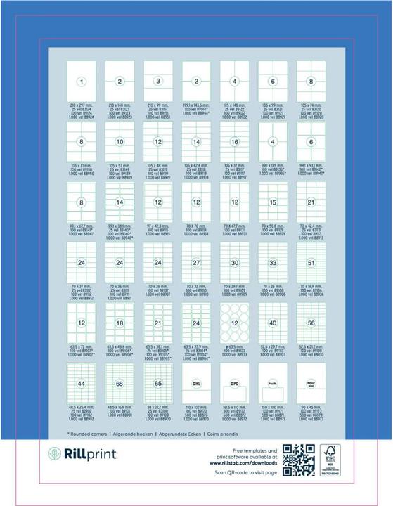 Actual product image Rillprint Etiquette d'adresse