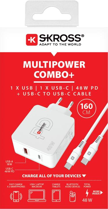 Image du produit Skross Multipower 2 Pro+ EU (48 W, 2 ports)