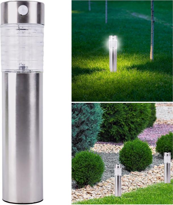Actual product image Benson Garden Solar stainless steel garden lamp with motion sensor