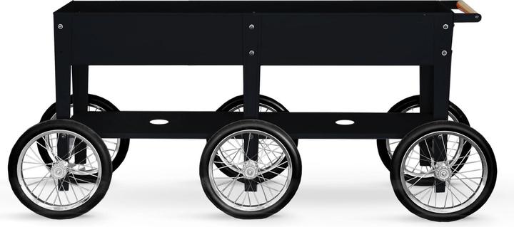 Herstera raised bed Urban Garden Wheels, 150 x 35 x 80 cm, Matt Black