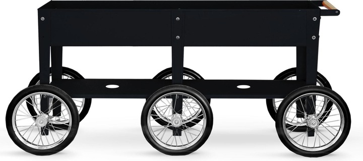 Image du produit Herstera Lit surélevé Urban Garden Wheels, 150 x 35 x 80 cm, Noir mat