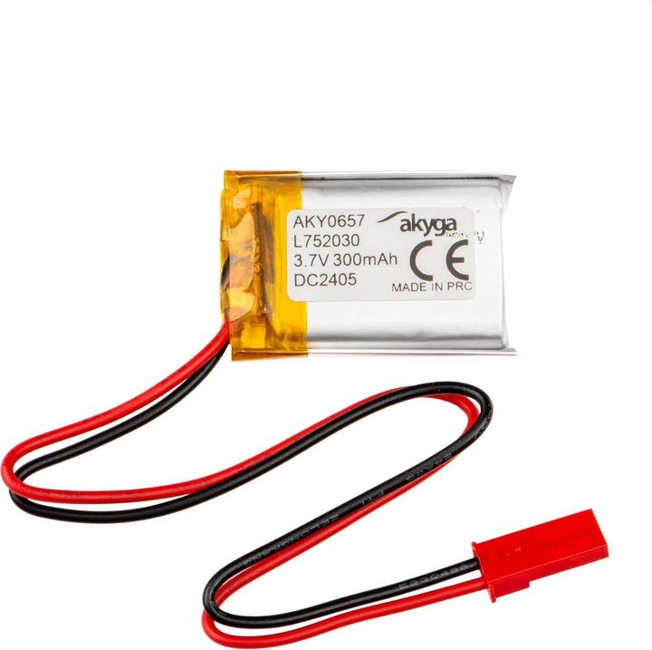 Actual product image Akyga LP752030 Akkupack x Spezial-Akku LiPo 3.7 V 300 mAh (3.70 V, 300 mAh)