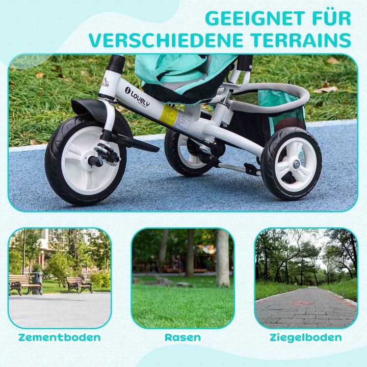 Produktbild Homcom Kinderdreirad Polyester, Metall Grün