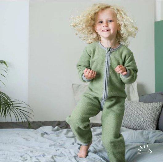 Produktbild Popolini Schlaf-Overall Baumwollfleece - rosa (92)