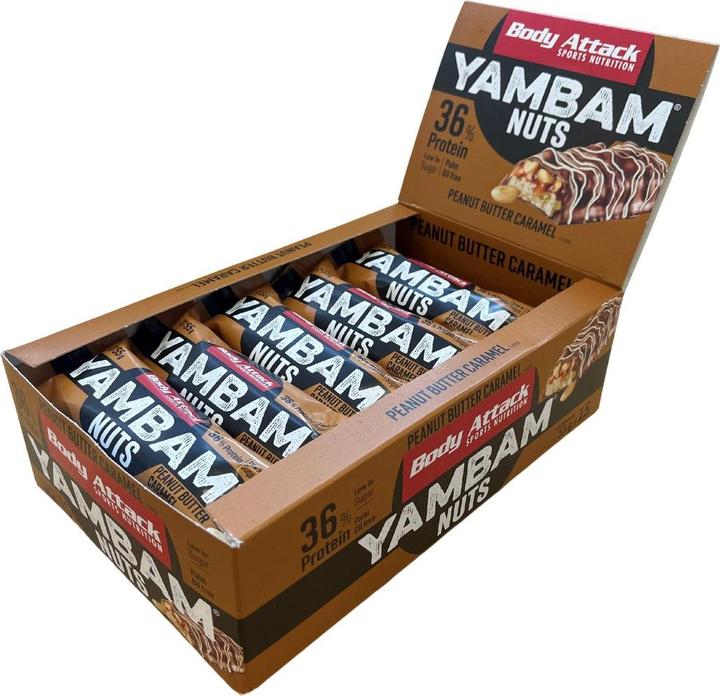 Body Attack YamBam Nuts Bar (15 x 55G) (55 g, 15 Stk.)