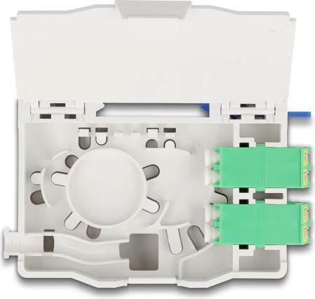 Actual product image Delock Fibre optic junction box for top-hat rail with splice holder (Splice box)