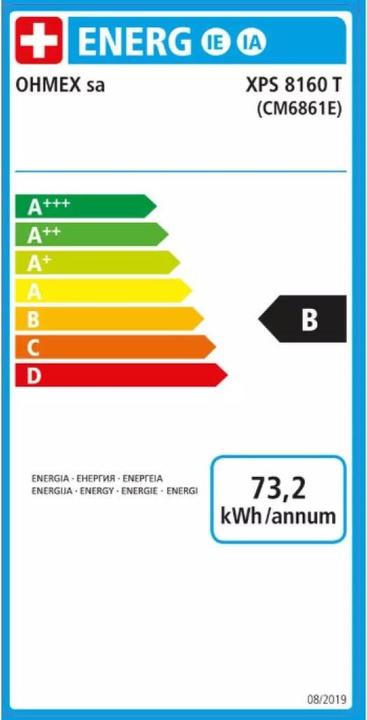 Etichetta energetica Ohmex XPS-8160T