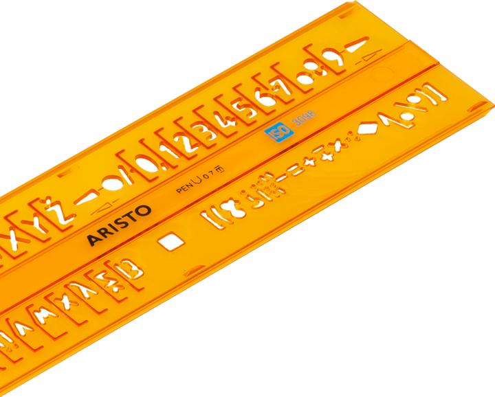 Actual product image Aristo Straight font template (0.70 cm)