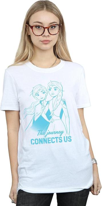 Immagine prodotto Disney Frozen 2 Elsa and Anna The Journey Connects Us Maglietta Ampia Donna (S)