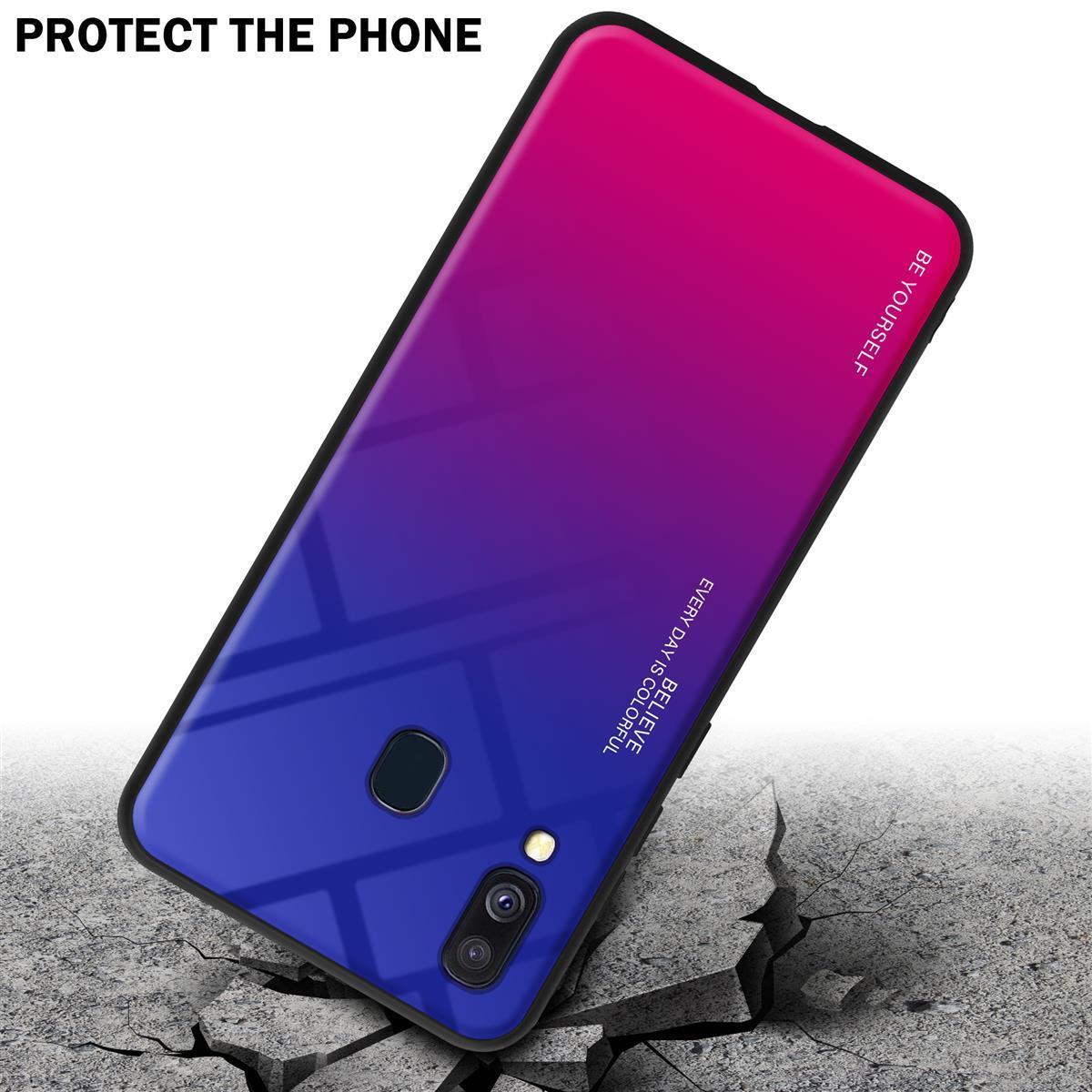 Thumbnail - Cadorabo TPU 2 Farben Glas Cover (Samsung Galaxy A40), Smartphone Hülle, Schwarz