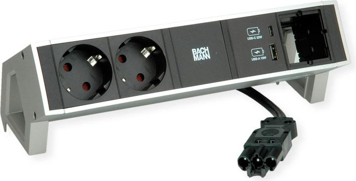 Actual product image Bachmann DESK2 2xCEE7/3 1xUSB A&C 22W (2 x, CEE 7/3, 0.20 m)