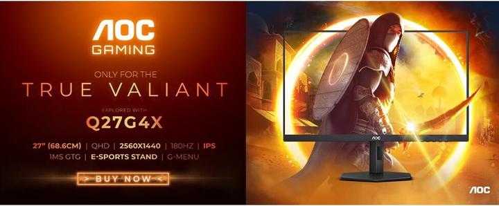 Actual product image AOC Q27G4X (2560 x 1440 pixels, 27")
