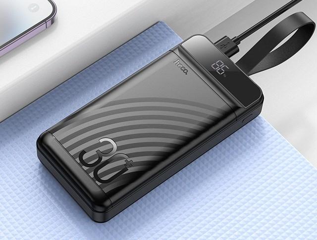 Actual product image Hoco J123B Powerbank 30 000 mAh Schwarz (30000 mAh, 111 Wh)