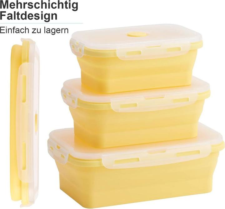Produktbild König Design Gefrier Dosen Lebensmittel Vorrats Behälter Frischhaltedosen Deckel Faltbar (0.50 l)