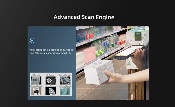 Produktbild Urovo DT66,2.4GHz,2D,6.5",A13 (1D-Barcodes, 2D-Barcodes)
