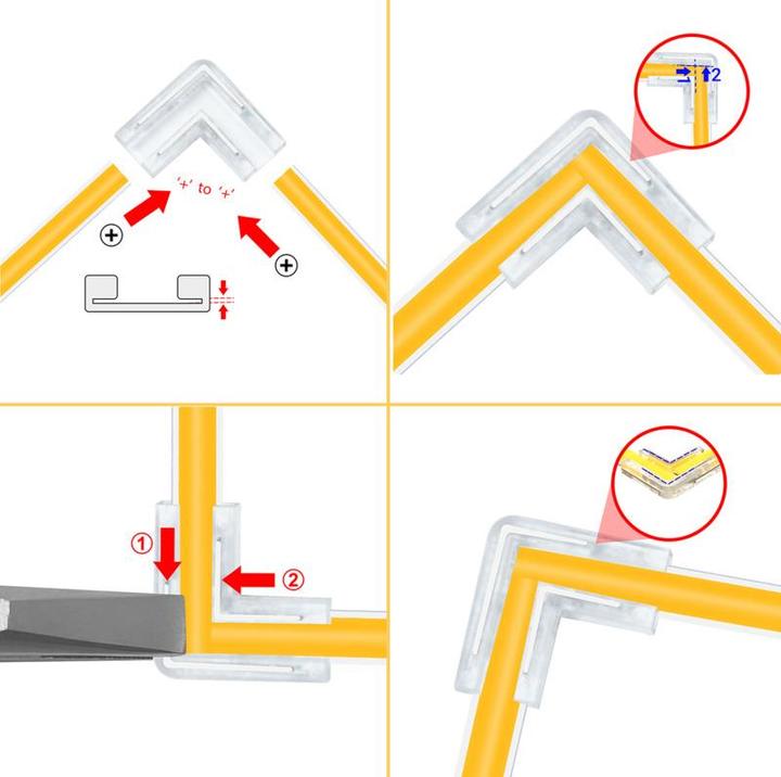 Image du produit OK-Line Equerres d'angles pour bandes LED COB 6,0