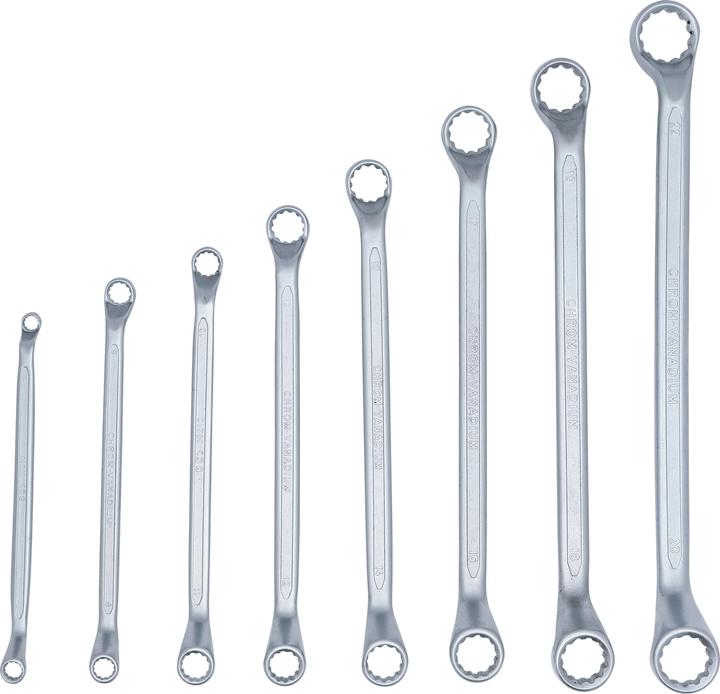 Actual product image BGS Double Ring Spanner Set deep offset ends 6 x 7 - 20 x 22 mm 8 pcs.