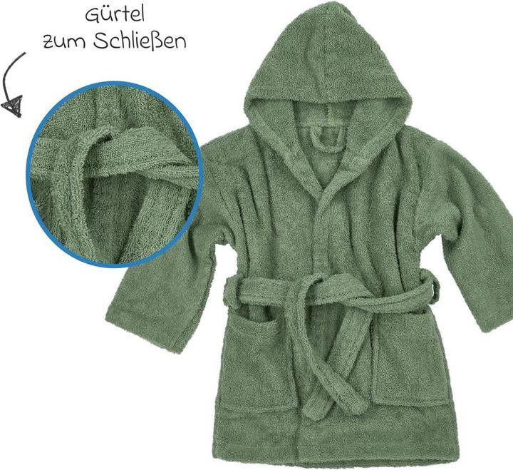 Produktbild Meyco Bademantel mt 86/92 basic Frottee forest green (86, 92)