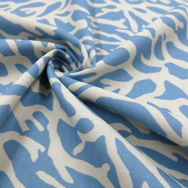 Produktbild Stoffrestposten Canvas - Korallenmuster Blau