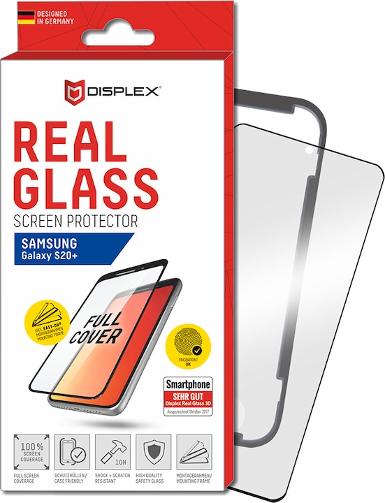 Produktbild Displex Real Glass, Full Cover Panzerglas (1 Stück, Samsung Galaxy S20+, Samsung Galaxy S20+ 5G)