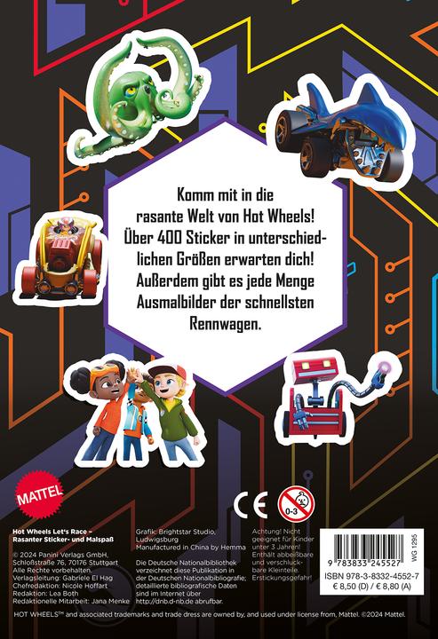 Image du produit Panini Hot Wheels? Let's Race : un jeu d'autocollants et de coloriage endiablé