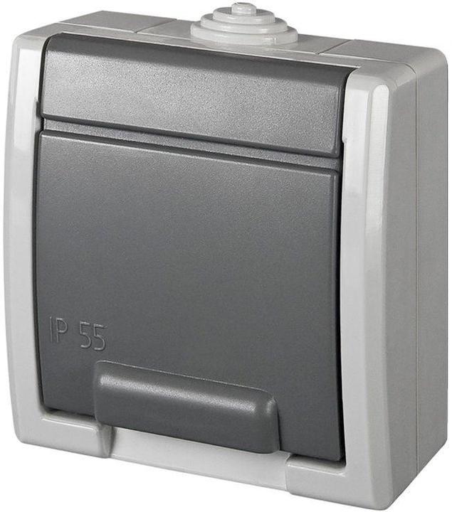 Actual product image Elektro-Plast PLUG SOCKET AQUANT 1244-10 GREY