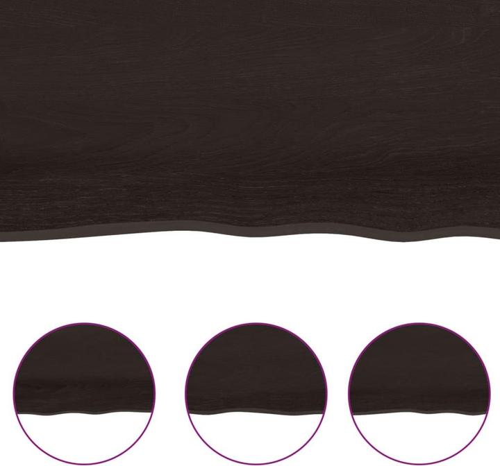 Immagine prodotto VidaXL Tischplatte 100x40x6 cm Massivholz Eiche Behandelt (100 x 40 x 6 cm)