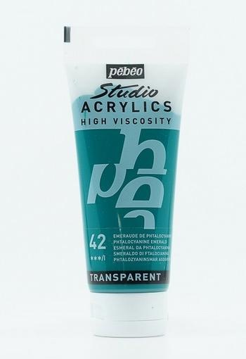 Actual product image Pebeo Studio Acrylics Fine Acrylic (Phthalocyanine emerald green, 100 ml)