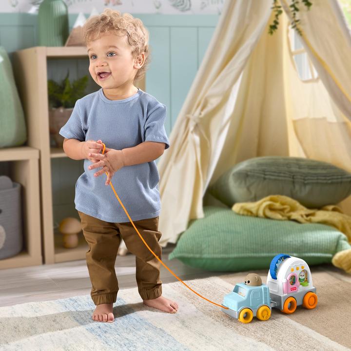 Actual product image Fisher-Price Friendship Forest Pull-Along Camper Vehicle Baby & Toddler Activity Toy