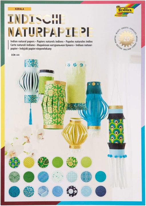Image du produit Folia Blocage du motif Inde Kerala (170 g/m², 20x)