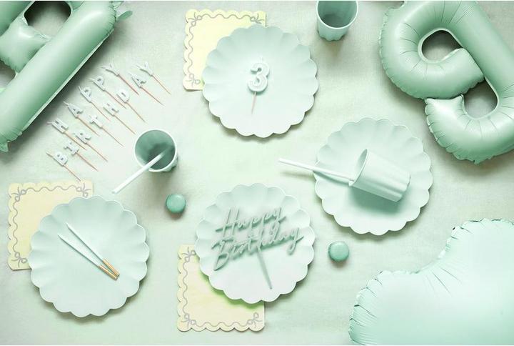 Actual product image Rubbermaid Plastikteller „Rüsche“ – Salbei - wiederverwendbar (4x)