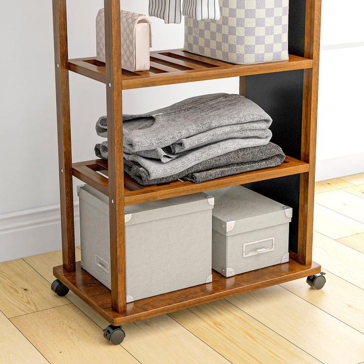 Actual product image Homcom Standing mirror with shelf and castors (60 x 36 x 170 cm)