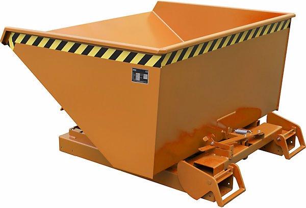 Immagine prodotto eurokraft pro Contenitore ribaltabile automatico, capacità 0,6 m³, arancione RAL 2000. (600 l)