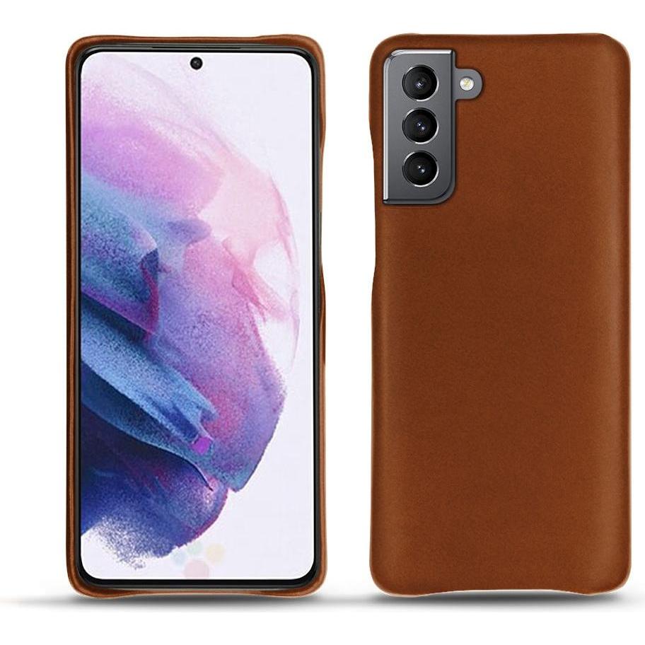 Noreve Lederschutzhülle (Samsung Galaxy S21), Smartphone Hülle, Braun