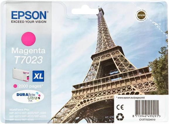 Produktbild Epson C13T70234010T7023 Tintenpatrone magenta XL 2.000 Seiten ISO/IEC 24711 213 ml Magenta (M)